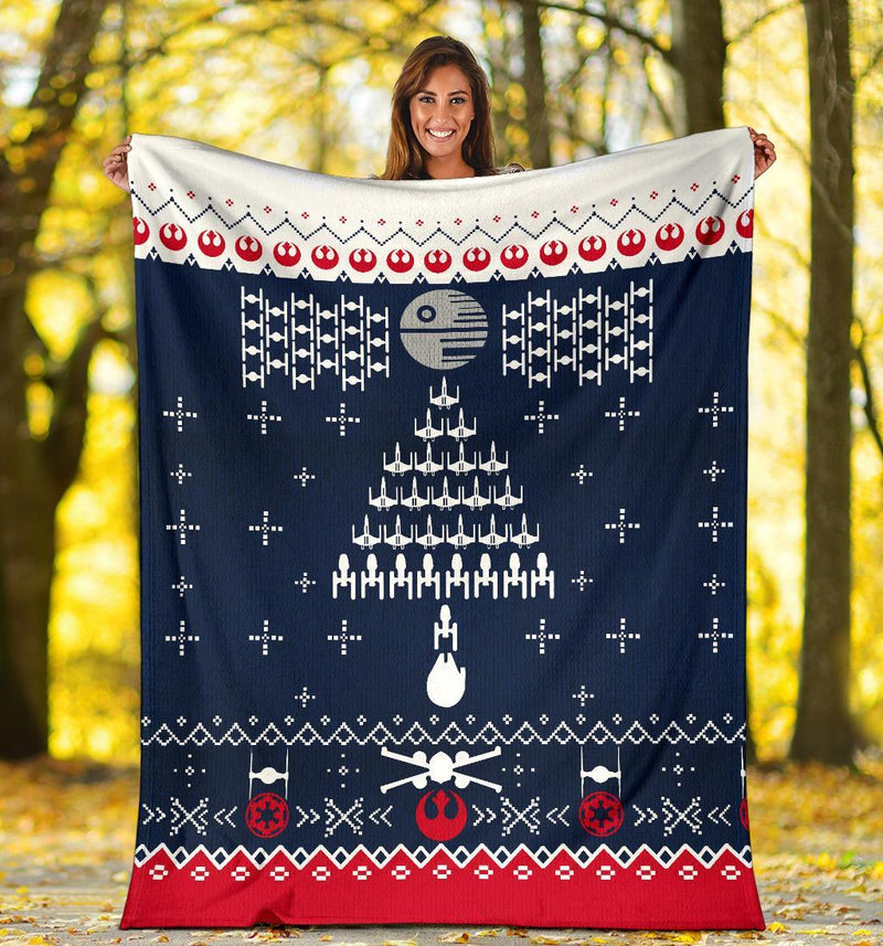 Star Wars Spaceship Ugly Christmas Custom Blanket Home Decor Nearkii