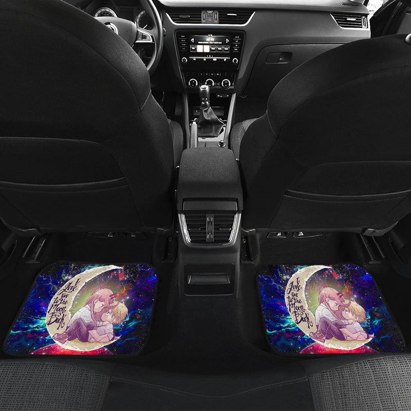 Chainsaw Man Denji x Power Love You To The Moon Galaxy Car Floor Mats Car Accessories Nearkii
