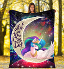 Beauty Unicorn Love You To The Moon Galaxy Blanket Nearkii
