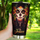 Skull Girl Wink Personalized Tumbler