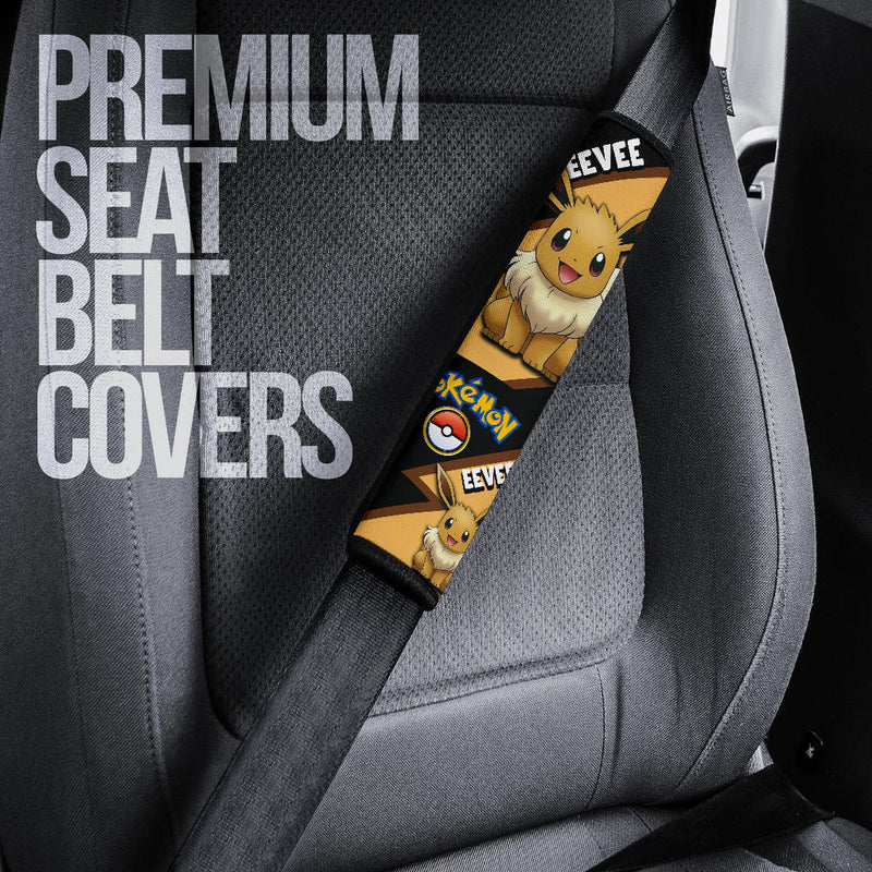 Eevee seat belt covers Anime Pokemon Custom Car Accessories Nearkii