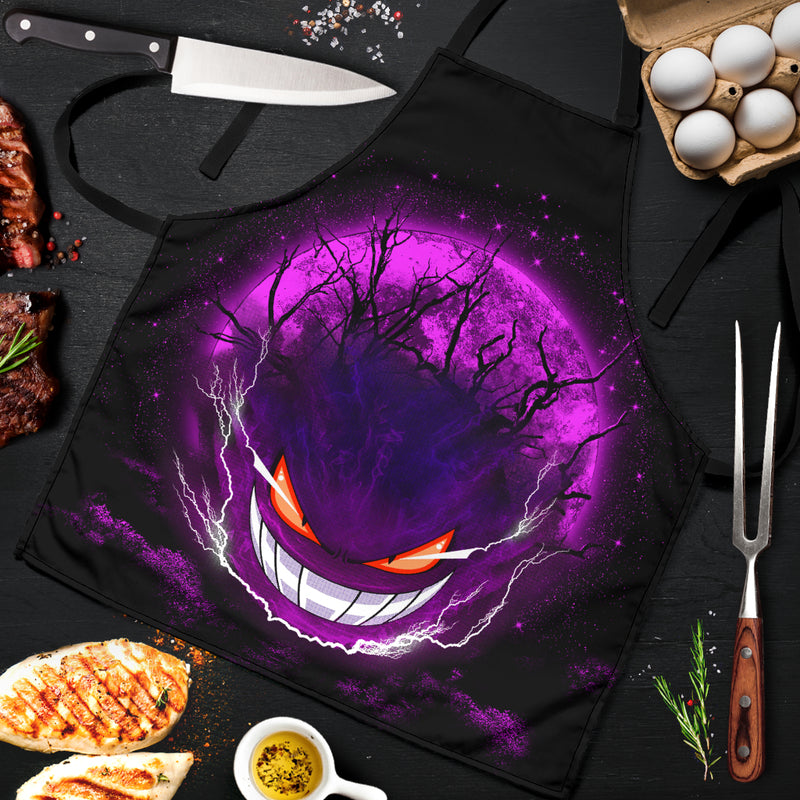 Gengar Pokemon Ghost Scary Moonlight Custom Apron Best Gift For Anyone Who Loves Cooking
