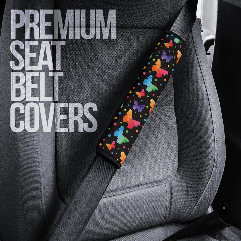 Butterfly Water Color Premium Custom Car Seat Belt Covers Nearkii