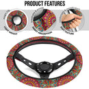 Mandala Flower Color Abstract Premium Car Steering Wheel Cover Nearkii