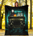 Totoro No Face Ghibli Ride Jeep Halloween Funny Anime Premium Blanket Nearkii
