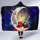 Among Us Couple Love You To The Moon Galaxy Economy Hooded Blanket Nearkii