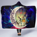 Pikachu Horro Love You To The Moon Galaxy 1 Economy Hooded Blanket Nearkii