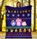 Owl Blue Christmas Blanket Amazing Gift Idea Nearkii