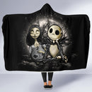 Jack And Sally Nightmare Before Christmas Moonlight Economy Hooded Blanket Nearkii