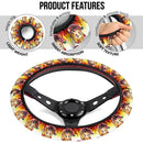Cute Rengoku Kyojuro Demon Slayer Anime Car Steering Wheel Cover 1 Nearkii