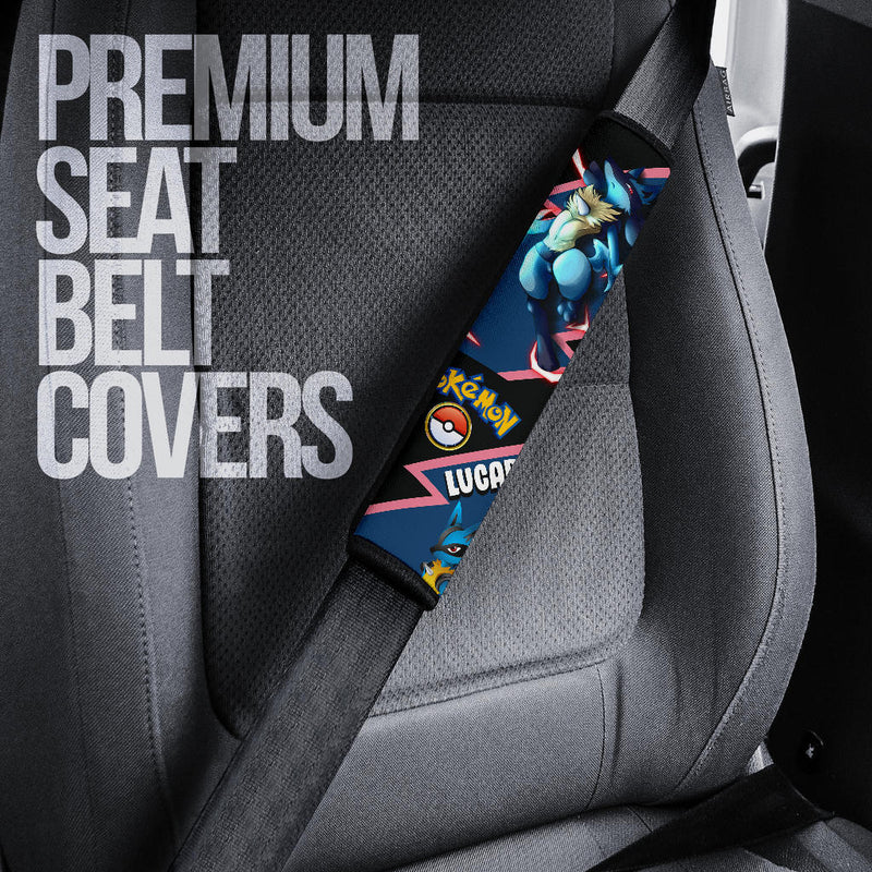 Lucario car seat belt covers Anime Pokemon Custom Car Accessories Nearkii
