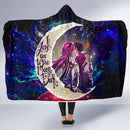 SAO Sword Art Online Asuna Kirito Love You To The Moon Galaxy Economy Hooded Blanket Nearkii