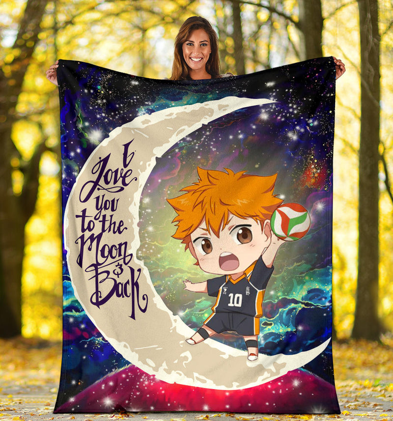 Hinata Haikyuu Love You To The Moon Galaxy Premium Blanket Nearkii