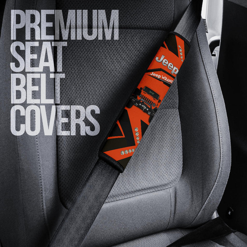 Orange Jeep Car Seat Belt Cover Custom Car Accessories Nearkii