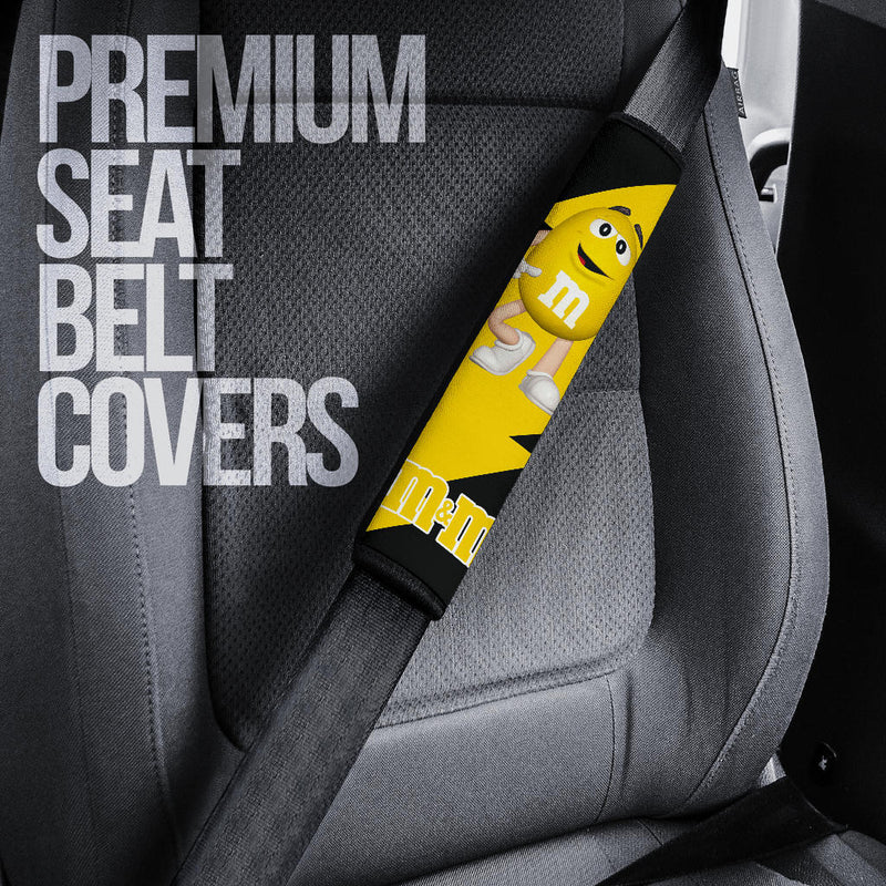M&M's Candy Ice Cream Cones Chocolate Yellow car seat belt covers Custom Car Accessories Nearkii