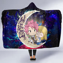 Natsu Fairy Tail Anime Love You To The Moon Galaxy Economy Hooded Blanket Nearkii