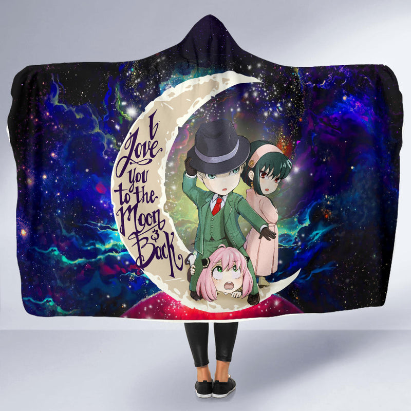 Spy X Family Love You To The Moon Galaxy Economy Hooded Blanket Nearkii