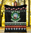 Rick And Morty Let's Get Schwifty Ugly Christmas Custom Blanket Home Decor Nearkii