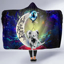 Elephant Love You To The Moon Galaxy Economy Hooded Blanket Nearkii