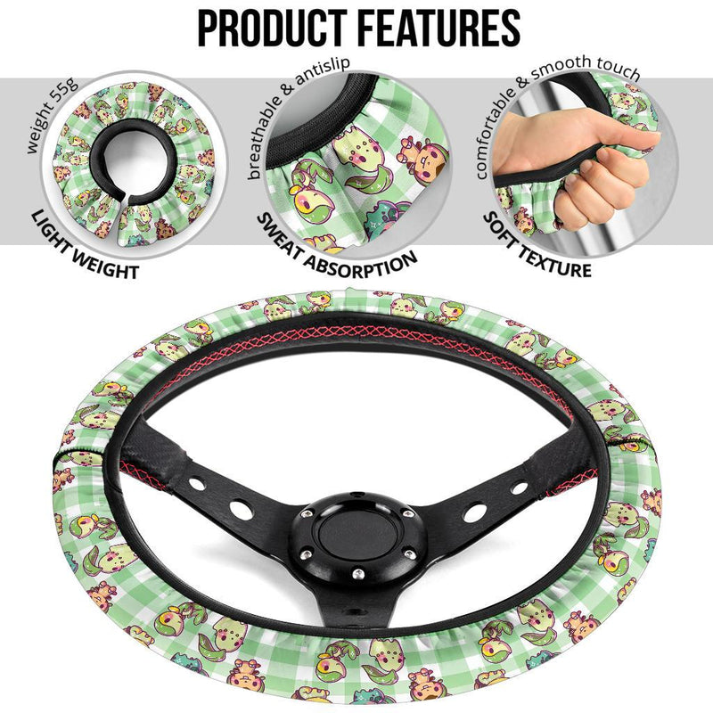 Grass Pokemon Car Steering Wheel Cover 3 Nearkii