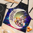 Demond Slayer Team Love You To The Moon Galaxy Custom Apron Best Gift For Anyone Who Loves Cooking