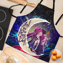 SAO Sword Art Online Asuna Kirito Love You To The Moon Galaxy Custom Apron Best Gift For Anyone Who Loves Cooking Nearkii