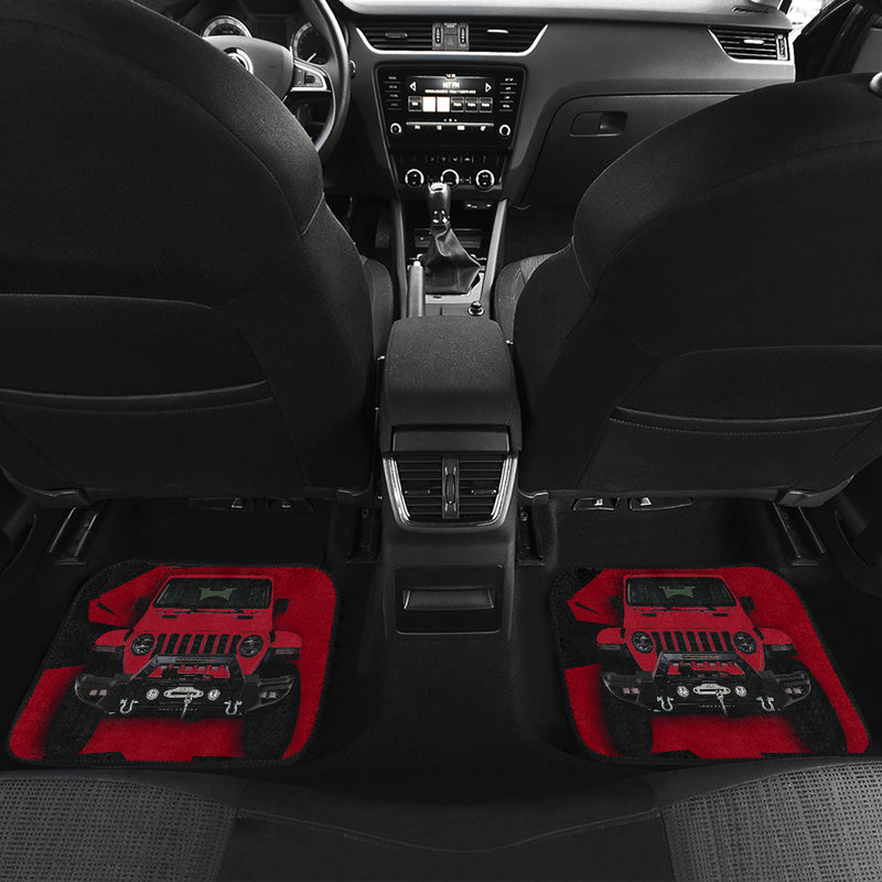 Deep Red Jeep Car Floor Mats Car Accessories Nearkii