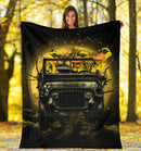 Funny Ducks Drive Jeep Moonlight Halloween Premium Blanket Nearkii