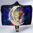 Deadpool Unicorn Love You To The Moon Galaxy Economy Hooded Blanket Nearkii