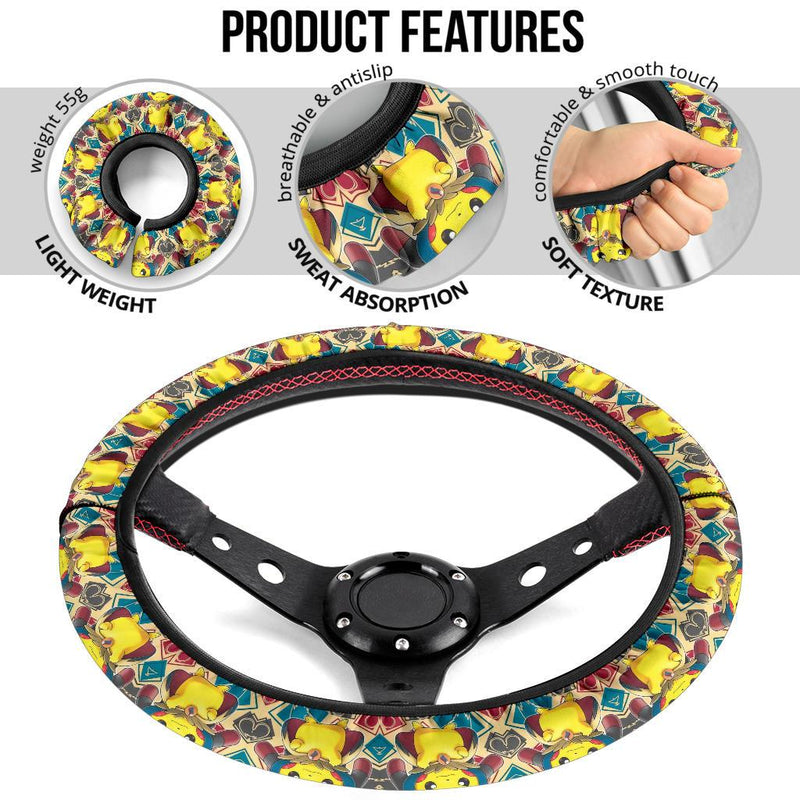 Pikachu Mega Lucario Pokemon Car Steering Wheel Cover Nearkii