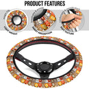 Owl Head Funny Premium Car Steering Wheel Cover Nearkii