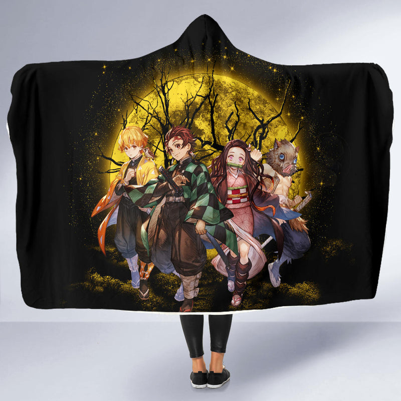 Moon Demonslayer Background Moonlight Economy Hooded Blanket Nearkii