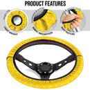 Yellow Triangle Caro Premium Car Steering Wheel Cover Nearkii