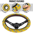 Winnie The Pooh Print Christmas Premium Custom Car Steering Wheel Cover Nearkii