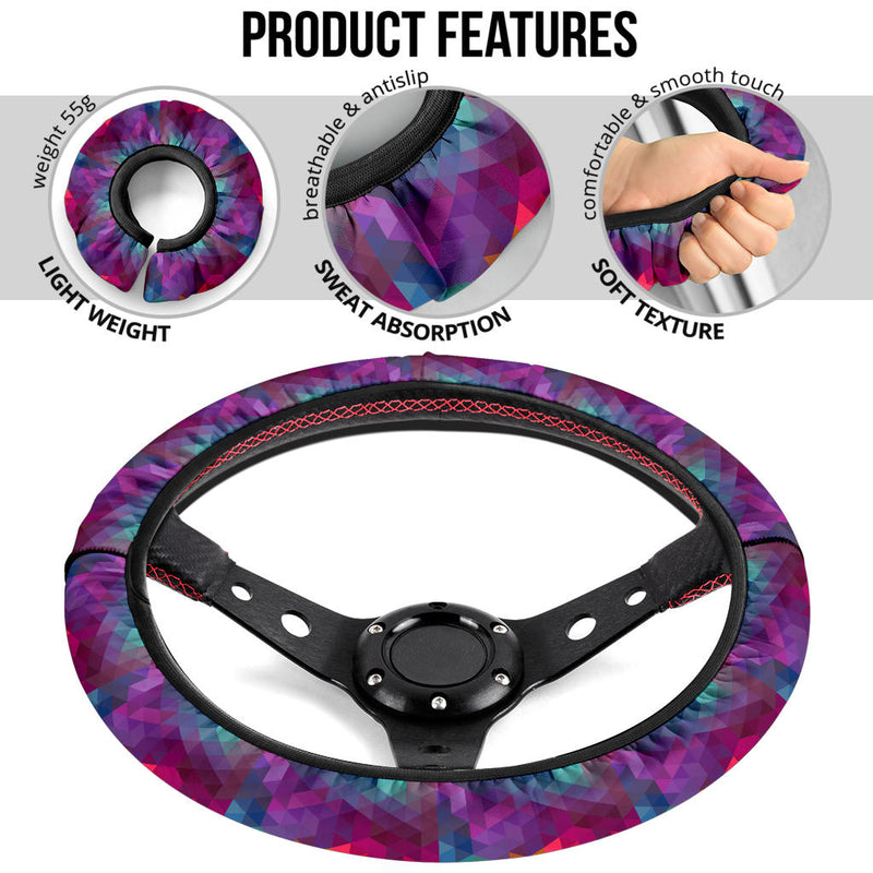 Triangle Background color Premium Car Steering Wheel Cover Nearkii