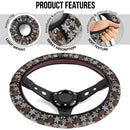 Vintage Flowers Premium Car Steering Wheel Cover Nearkii