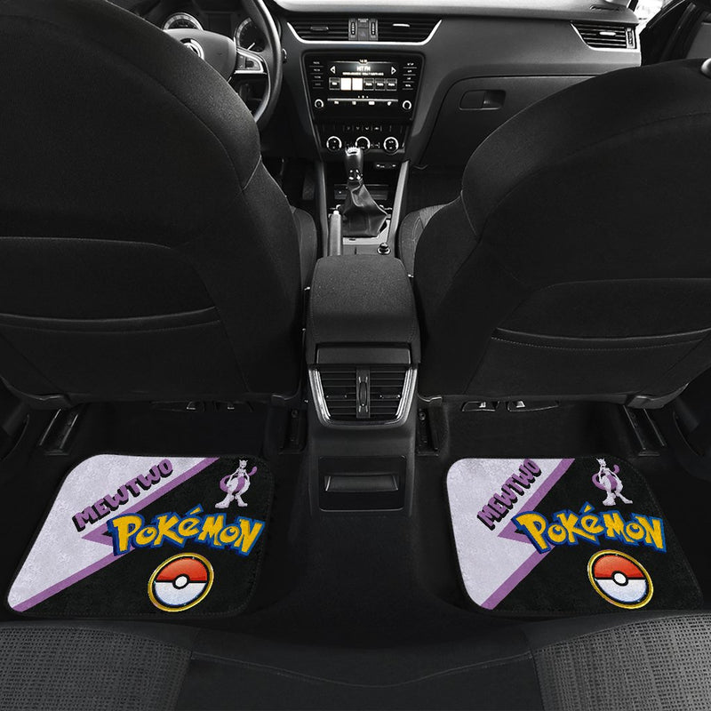 Mewtwo Car Floor Mats Custom Anime Pokemon Car Interior Accessories Nearkii