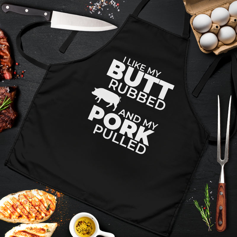 I Like My Rubbed Custom Apron Gift for Cooking Guys Nearkii