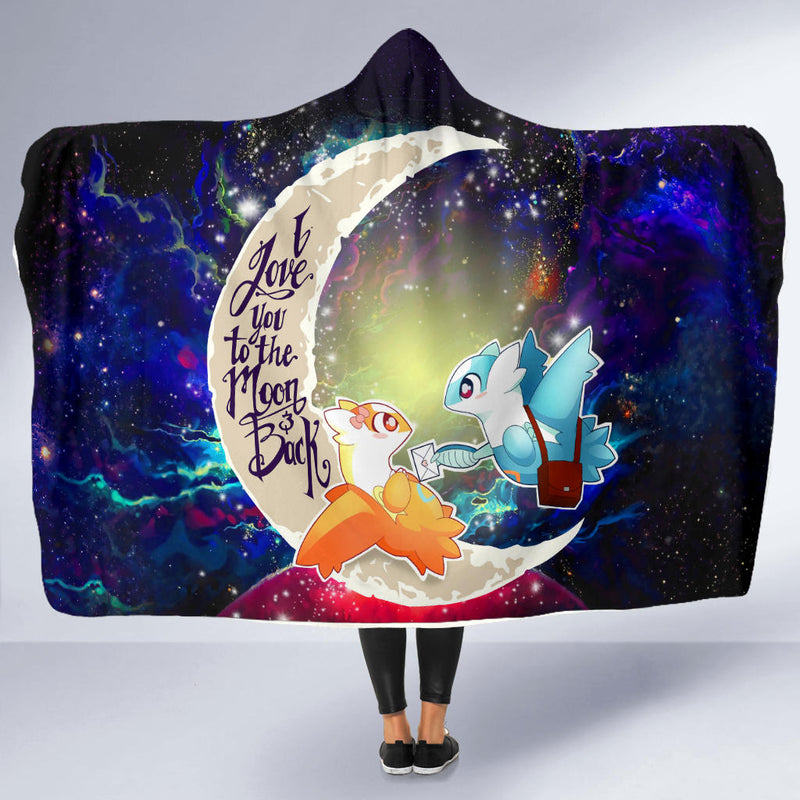 Pokemon Couple Latios Latias Love You To The Moon Galaxy Economy Hooded Blanket Nearkii