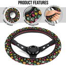 Flower Abstract Color Premium Car Steering Wheel Cover Nearkii