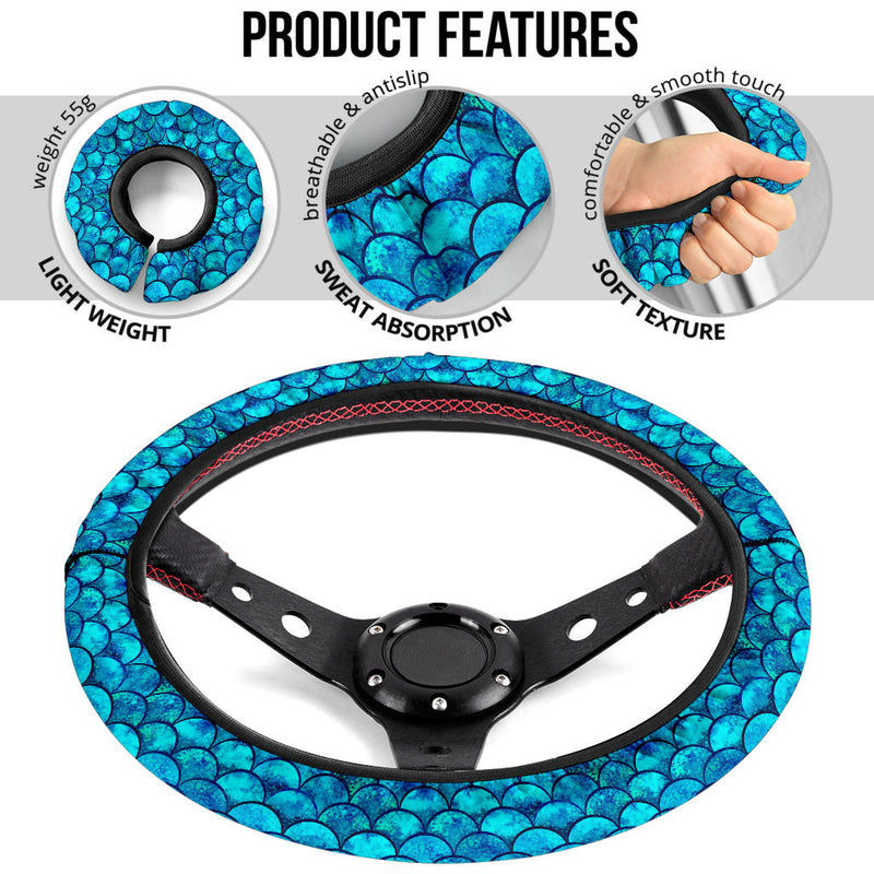 Blue Skin Premium Car Steering Wheel Cover Nearkii