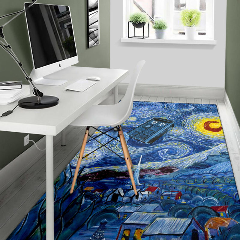 Starry Night Doctor Who Ii Rug Carpet Rug Home Room Decor Nearkii