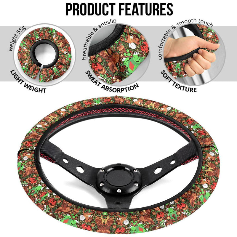 Pattern Pokemon Forest Car Steering Wheel Cover Nearkii