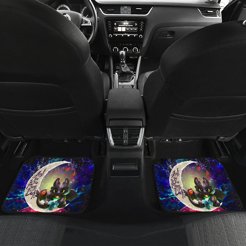 Toothless With Fish Love You To The Moon Galaxy Car Floor Mats Car Accessories Nearkii