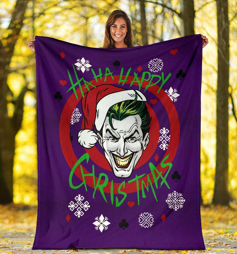 Joker Ha Ha Happy Christmas Ugly Christmas Custom Blanket Home Decor Nearkii
