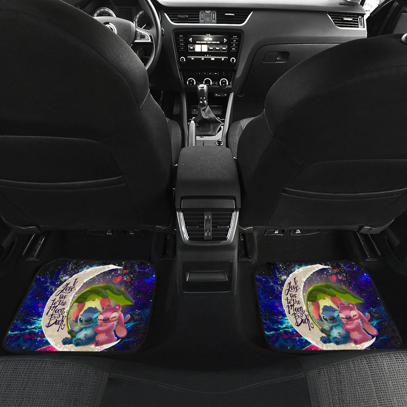 Stitch Angel Love You To The Moon Galaxy Car Floor Mats Car Accessories Nearkii