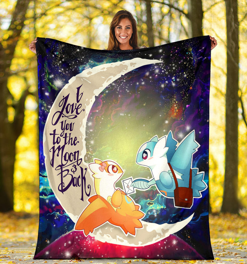 Pokemon Couple Latios Latias Love You To The Moon Galaxy Premium Blanket Nearkii