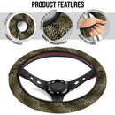 Luxury Gold Black Premium Car Steering Wheel Cover Nearkii
