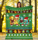 Green Gearzime Pokemon Pikachu Christmas Blanket Amazing Gift Idea Nearkii