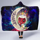 Unicorn Deadpool And Spiderman Avenger Love You To The Moon Galaxy Economy Hooded Blanket Nearkii